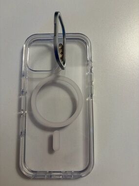 For IPhone 17-Clear Magnetic Ring Phone Case with Kickstand